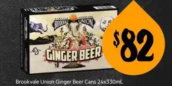 Brookvale union ginger beer cans