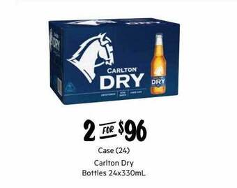 Carlton dry bottles