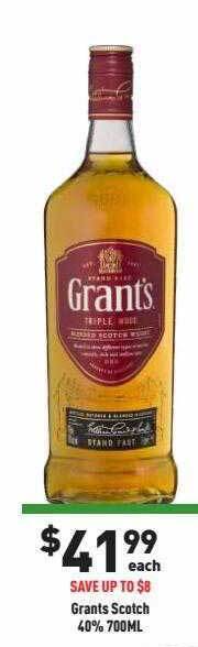 Liquor Legends Grants scotch 40% offer
