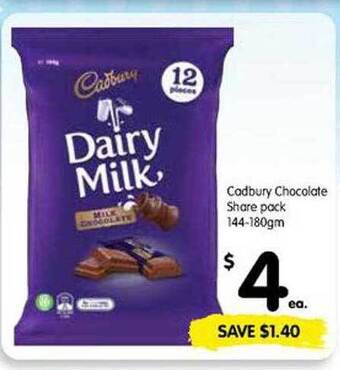 Spar Cadbury chocolate share pack offer