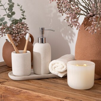 Pillow Talk Sahara bathroom accessories by habitat offer