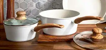 Coles Culinex ceramic induction saucepan set with lids 16cm + 20cm offer