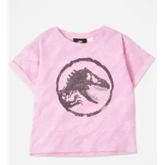 Jurassic world logo t-shirt in pink
