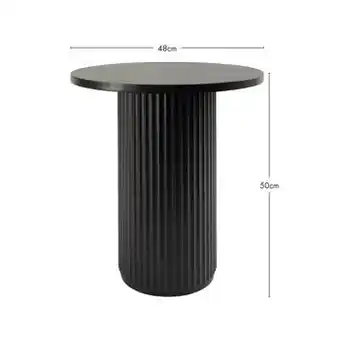 Tully black fluted side table by habitat