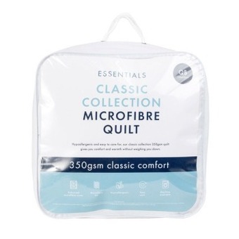 Pillow Talk Classic collection 350gsm microfibre quilt by essentials offer