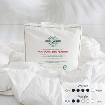 Pillow Talk Premium 50/50 duck down feather quilt by greenfirst® offer