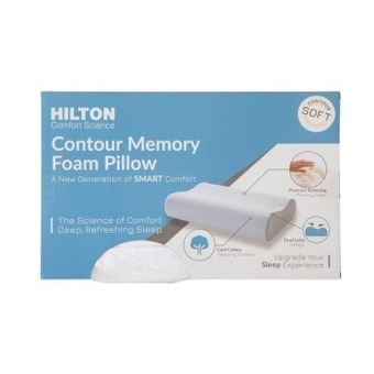 Comfort science memory foam contour soft pillow by hilton