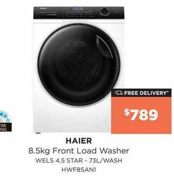 Bing Lee Haier 8.5 kg frond load washer offer