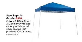 Steel pop-up gazebo