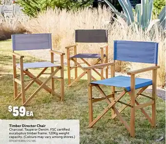 Timber director chair
