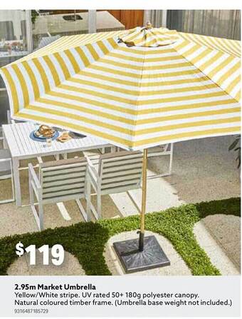 Mitre 10 2.95m market umbrella offer