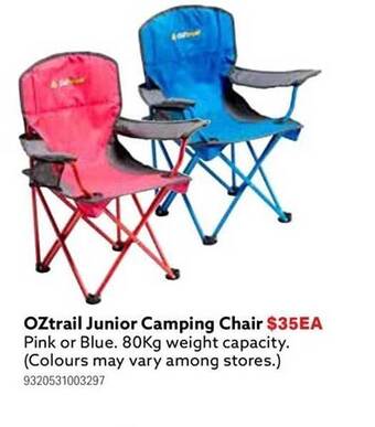 Mitre 10 Oztrail junior camping chair offer