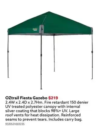 Oztrail fiesta gazebo