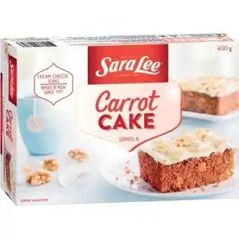 IGA Sara lee chocolate 350g or carrot 400g frozen cake offer