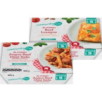 IGA Community co lasagne or meatball with penne pasta ready meal 400g offer