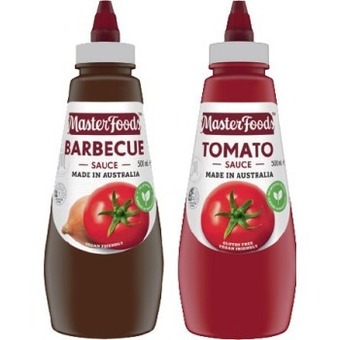 IGA Masterfoods squeezy sauce 475-500ml selected varieties offer