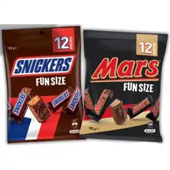 IGA Mars or snickers fun size pack 132-192g selected varieties offer