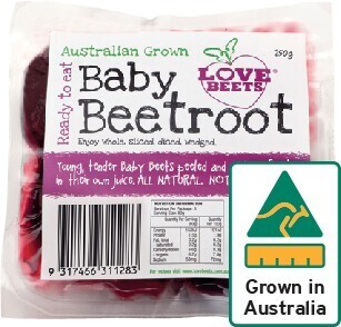 IGA Love beets baby beetroot 250g pack offer