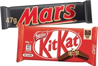 IGA Mars, nestlé medium bar, smarties, m&m's or cadbury layers 32-56g selected varieties offer