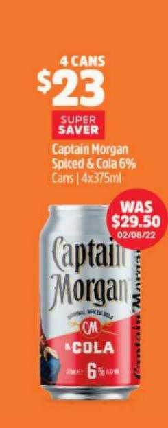 Captain morgan spiced & cola 6%