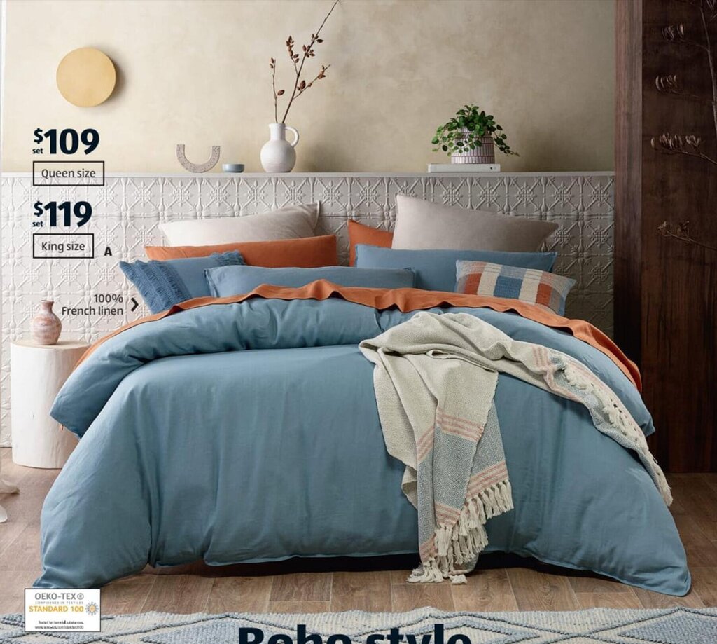 French Linen Quilt Cover SetQueen Size offer at ALDI