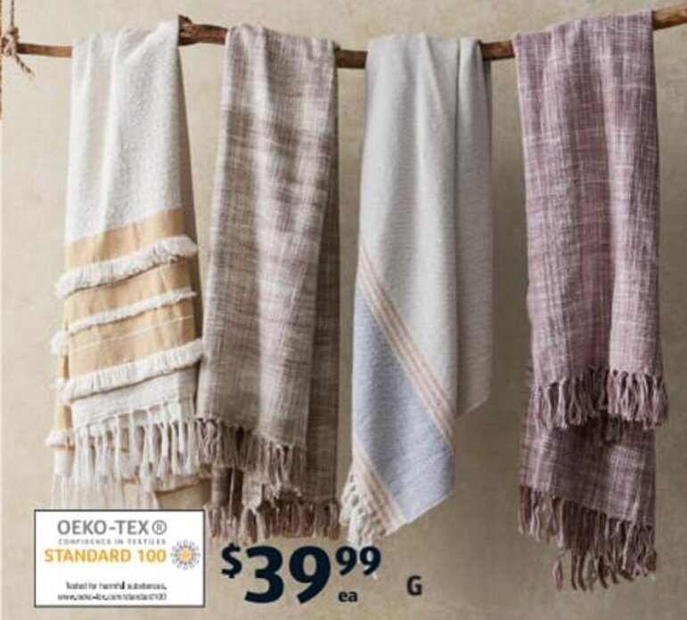 Textured Throw offer at ALDI