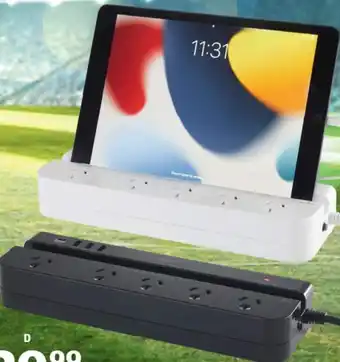 ALDI 5-Outlet Power Board with Built-In Tablet Holder offer
