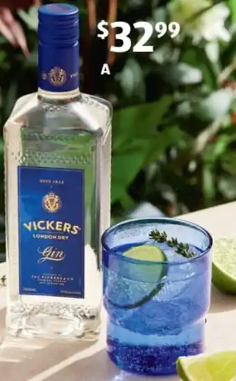 ALDI Vickers London Dry 700ml offer