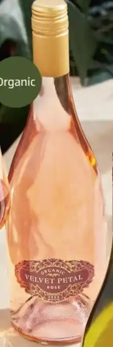 ALDI Velvet Petal Organic Rosé 2022 750ml offer
