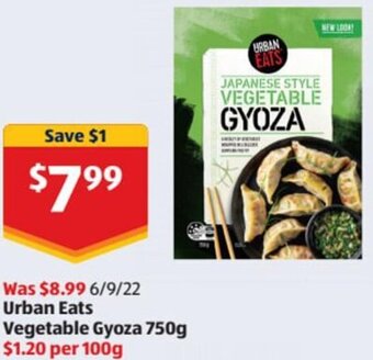 ALDI Urban Eats Vegetable Gyoza 750g offer