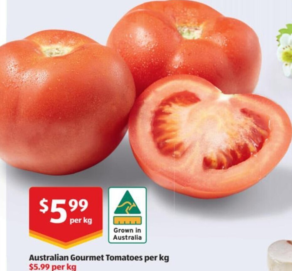Australian Gourmet Tomatoes per kg offer at ALDI