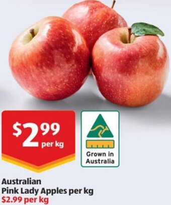 ALDI Australian Pink Lady Apples per kg offer
