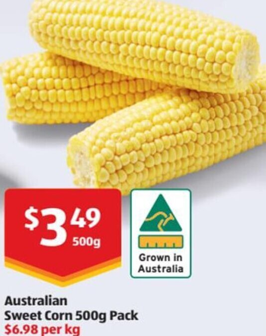 Australian Sweet Corn 500g offer at ALDI