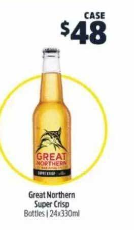 BWS Great northern super crisp bottles offer
