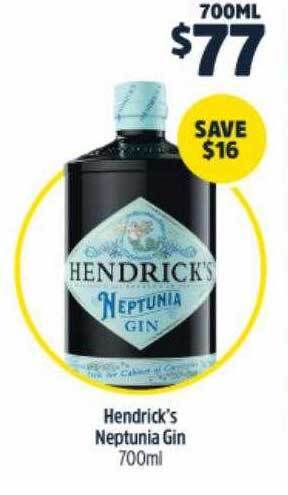 BWS Hendrick's neptunia gin offer