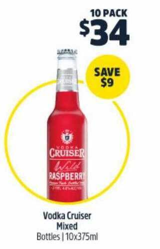 BWS Vodka cruiser mixed bottles offer