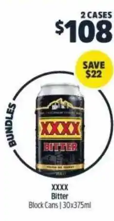 BWS Xxxx bitter block cans offer