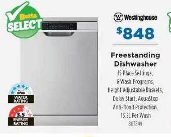 Betta Freestanding dishwasher westinghouse offer