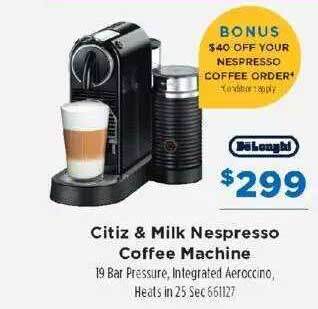 Citiz & milk nespresso coffee machine
