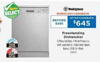 Betta Freestanding dishwasher westinghouse offer
