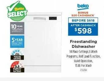 Betta Freestanding dishwasher beko offer