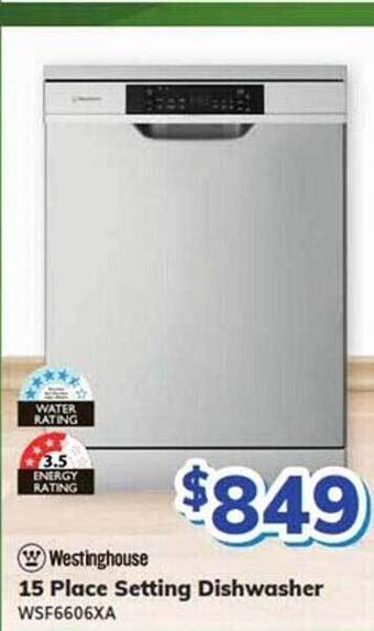 Bi-Rite Westinghouse 15 place setting dishwasher offer