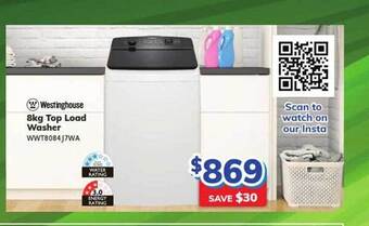 Bi-Rite Westinghouse 8kg top load washer offer