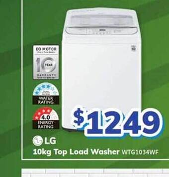 Bi-Rite Lg 10kg top load washer offer
