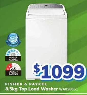 Bi-Rite Fisher & paykel 8.5kg top load washer offer
