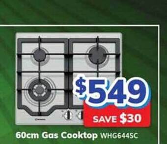 Bi-Rite 60cm gas cooktop offer
