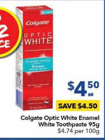 Ritchies Colgate optic white enamel white toothpaste offer