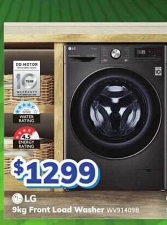Bi-Rite Lg 9kg front load washer offer
