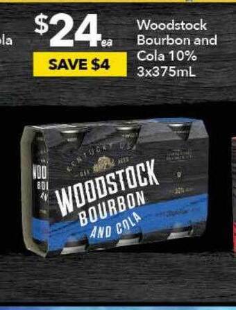 Ritchies Woodstock bourbon and cola 10% offer