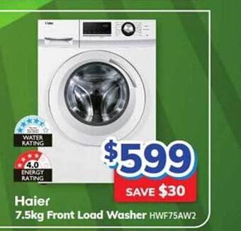 Bi-Rite Haier 7.5kg front load washer offer